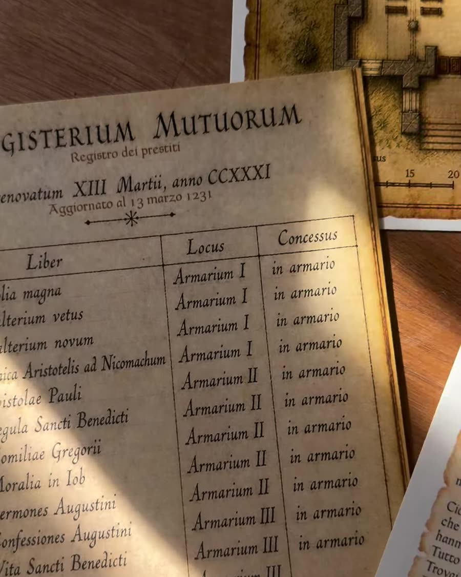 Il Registerium Mutuorum, registro dei prestiti della biblioteca